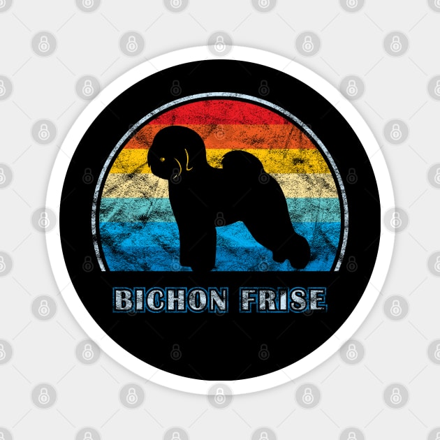 Bichon Frise Vintage Design Dog Magnet by millersye